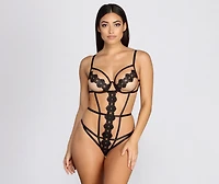 Wild Card Floral Applique Teddy