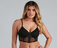 Chic Spotted Mesh Dot Longline Bralette