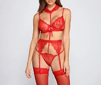 Sultry And Bold Lace Bra Panty Set