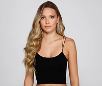 Lace-Back Long Line Bralette
