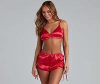 Sleek And Chic Satin Pajama Bralette