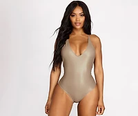 Show Your Shimmer Scoop Back Swimsuit