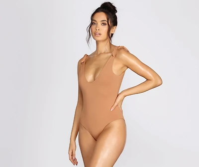 Natural Beauty Tie Shoulder Swimsuit
