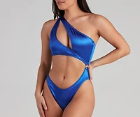 Night Swim Satin One Piece Swimsuit