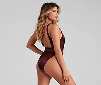 Luxe Babe Satin One Piece Swimsuit