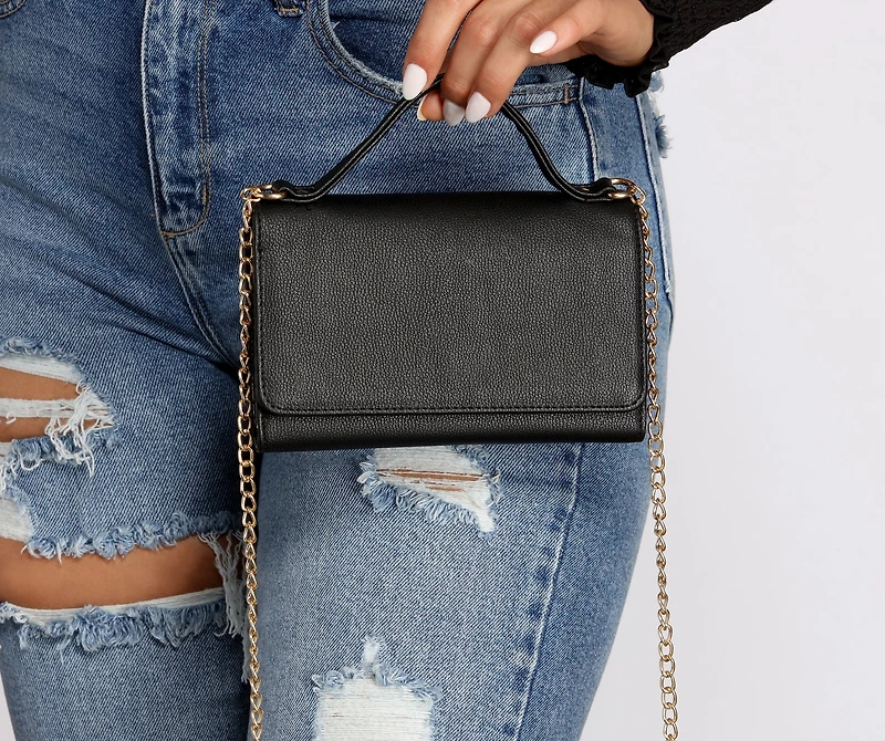Top Handle Wallet Cross Body Purse