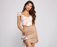 So Extra Mini Croc-Embossed Purse