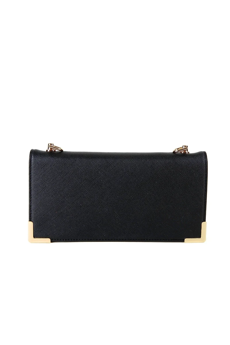 Wallet Crossbody With Metallic Hardware