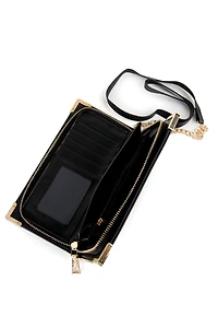 Wallet Crossbody With Metallic Hardware