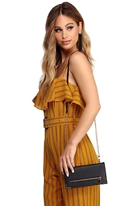 Wallet Crossbody With Metallic Hardware