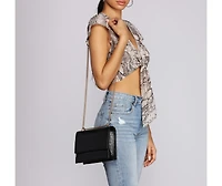 Croc Print Crossbody Purse