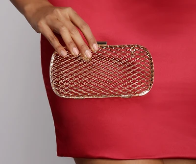 Gilded Cage Box Clutch