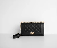 Quilted Elegance Faux Leather Handbag