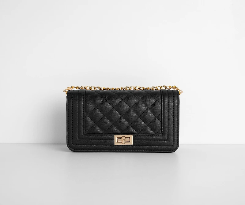 Quilted Elegance Faux Leather Handbag