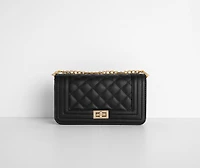 Quilted Elegance Faux Leather Handbag