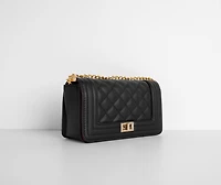 Quilted Elegance Faux Leather Handbag