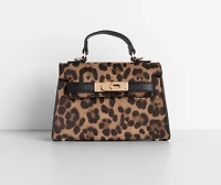 Saffiano Turnlock Top Handle Bag