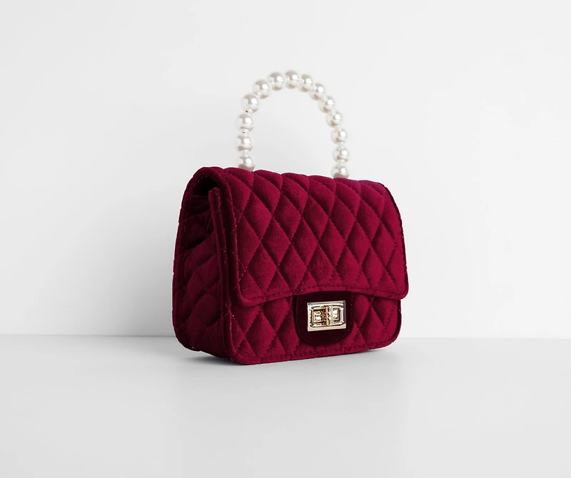 Velvet Quilted Handbag