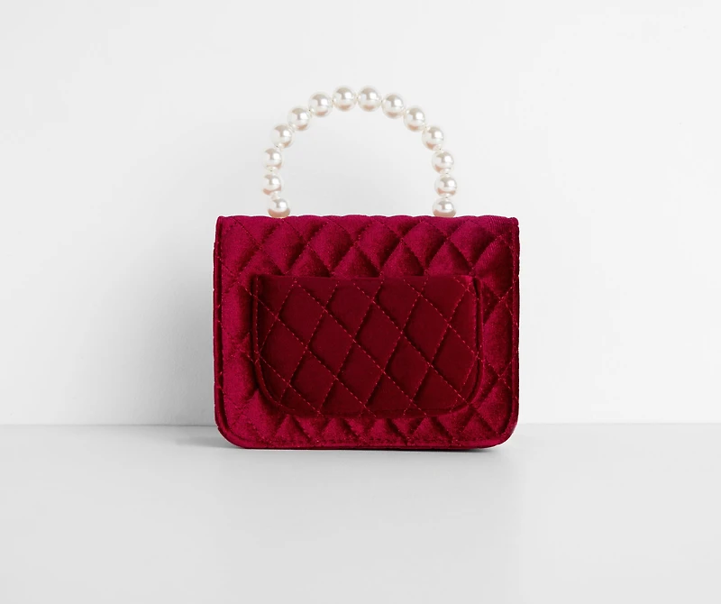 Velvet Quilted Handbag