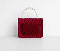 Velvet Quilted Handbag