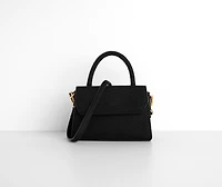 Mini Matte Snake Textured Purse