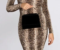 Luxe Velvet Metal Handle Bag