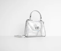 Holographic Trim Clear Mini Purse