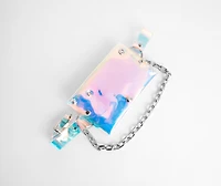 Holographic Shine Chain Fanny Belt Bag