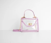 Spring's My Season Lilac Clear Purse