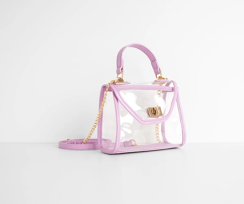 Spring's My Season Lilac Clear Purse