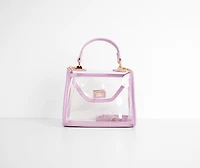 Spring's My Season Lilac Clear Purse
