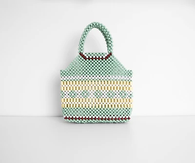 Down To The Last Detail Wooden Beaded Purse