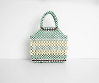 Down To The Last Detail Wooden Beaded Purse