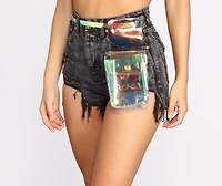 Packin' Heat Iridescent Thigh Fanny Pack