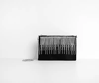Major Bling Rhinestone Fringe Bag