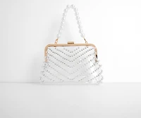 Give A Twirl Clear Pearl Clutch