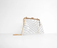 Give A Twirl Clear Pearl Clutch