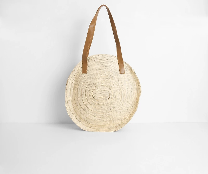 Hello Summer Woven Straw Tote Bag