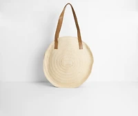 Hello Summer Woven Straw Tote Bag