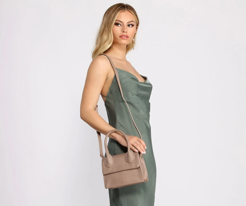 Savvy And Sassy Faux Leather Crossbody Purse