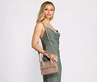 Savvy And Sassy Faux Leather Crossbody Purse