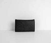 Comin' In Clutch Faux Leather Purse