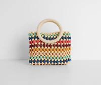 Waves Of Color Beaded Mini Purse