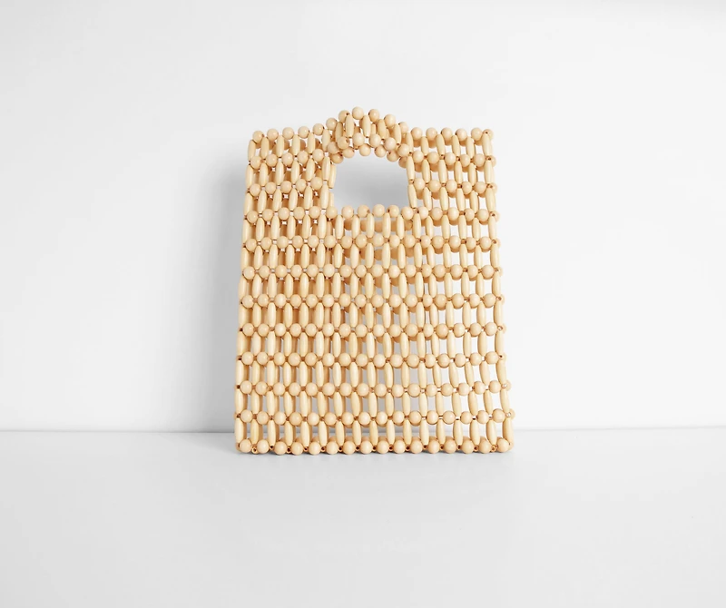A  Summer Mood Wooden Beaded Mini Tote