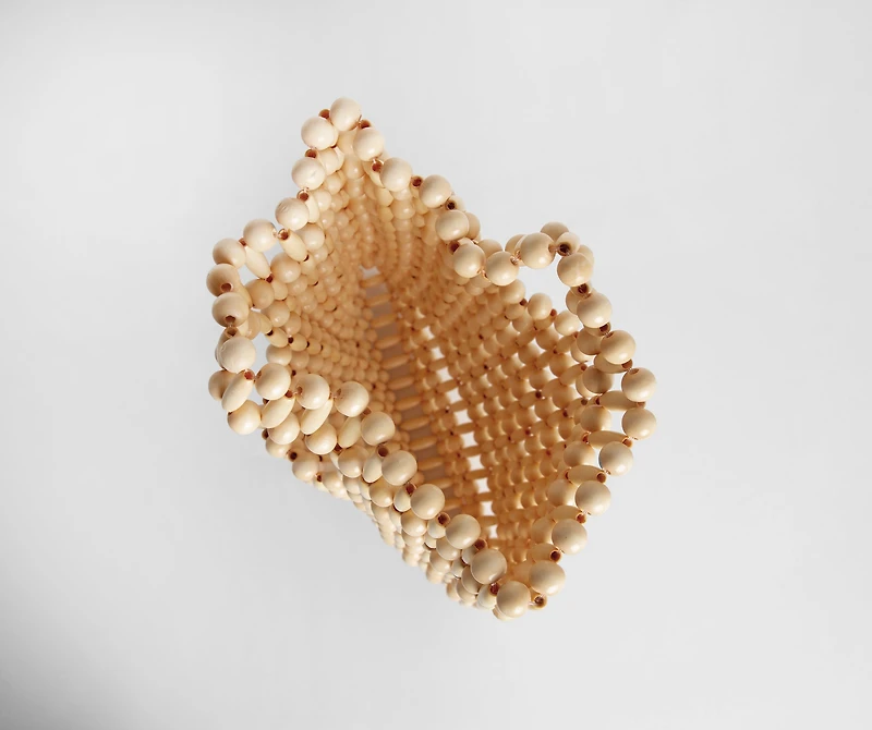A  Summer Mood Wooden Beaded Mini Tote