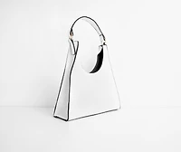 Better Days Faux Leather Triangle Croc Bag