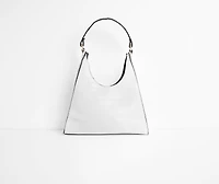 Better Days Faux Leather Triangle Croc Bag