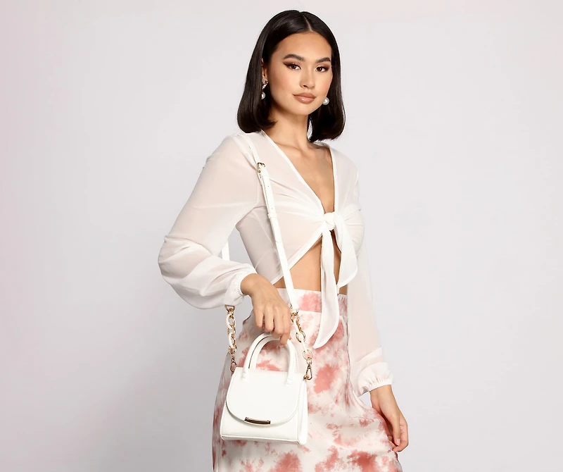 Luxe Moment Mini Croc Purse