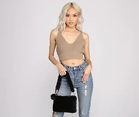 So Fab Faux Fur Shoulder Bag