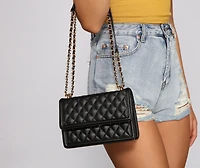 Classically Chic Quilted Diamond Crossbody